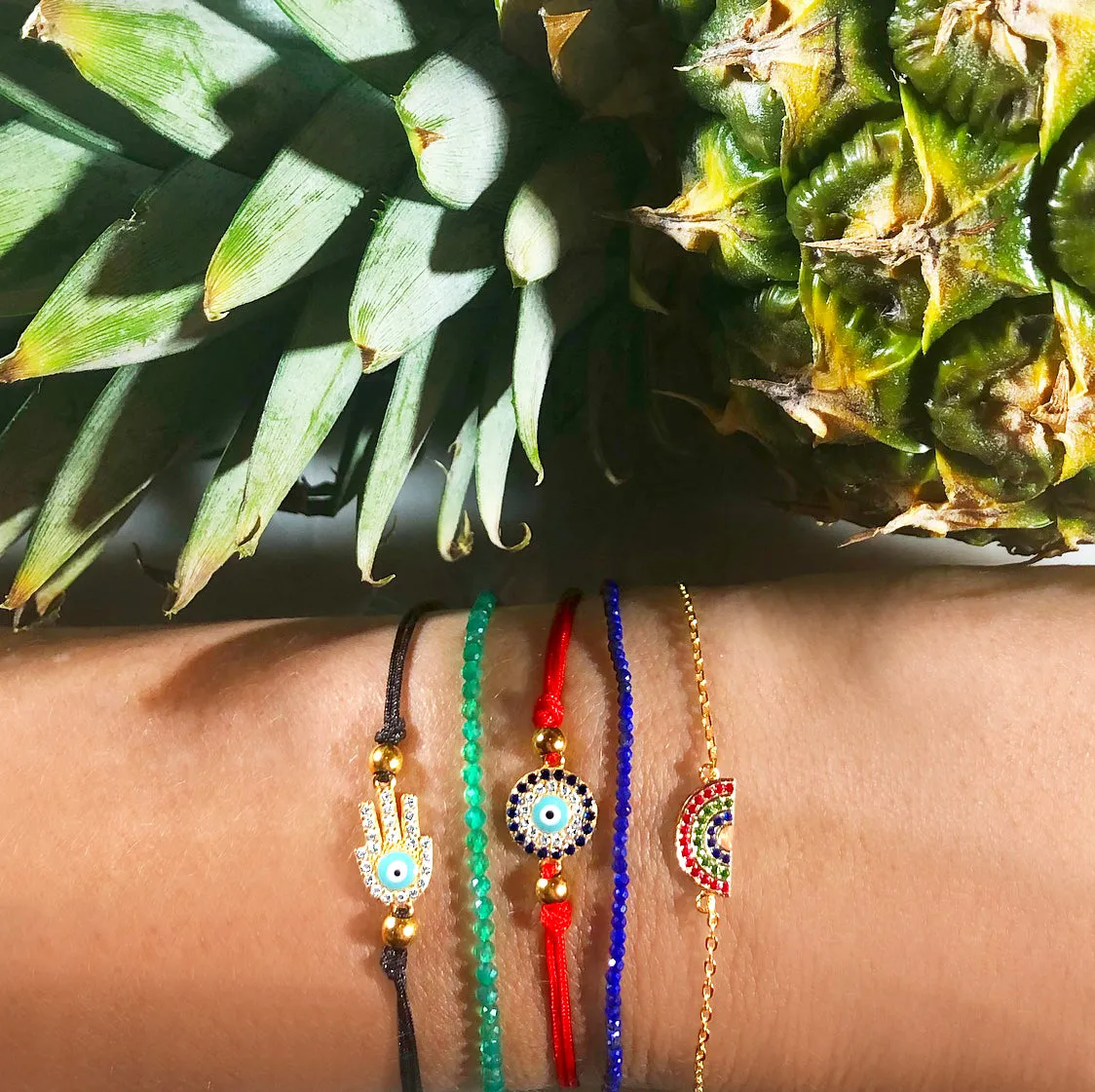 Atelier All Day Evil Eye Red String Bracelet