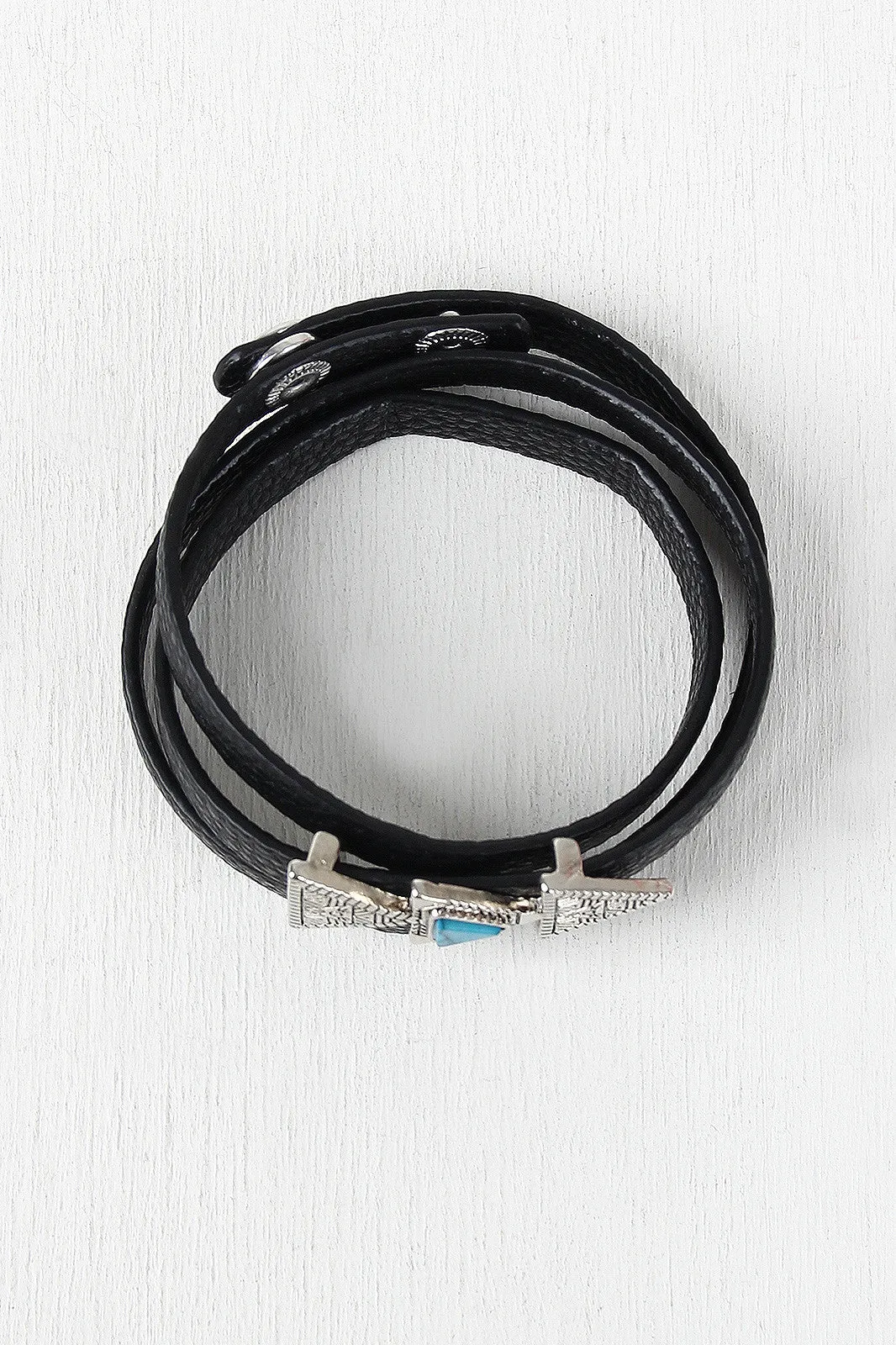 Aztec Triple Triangle Wrap Bracelet