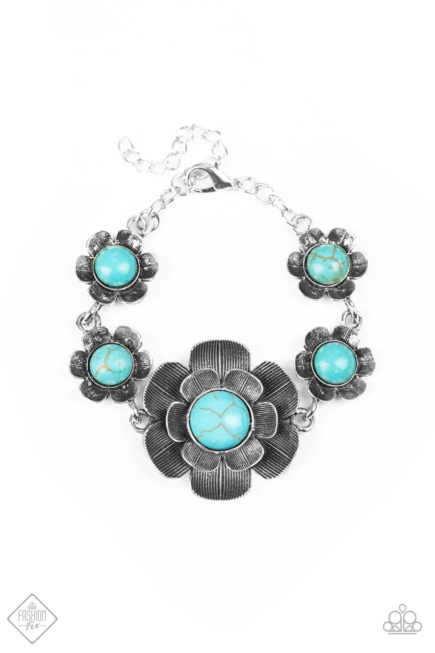 Badlands Blossom Blue Paparazzi Bracelet