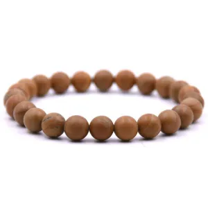 BEAD BRACELET MATTE BROWN
