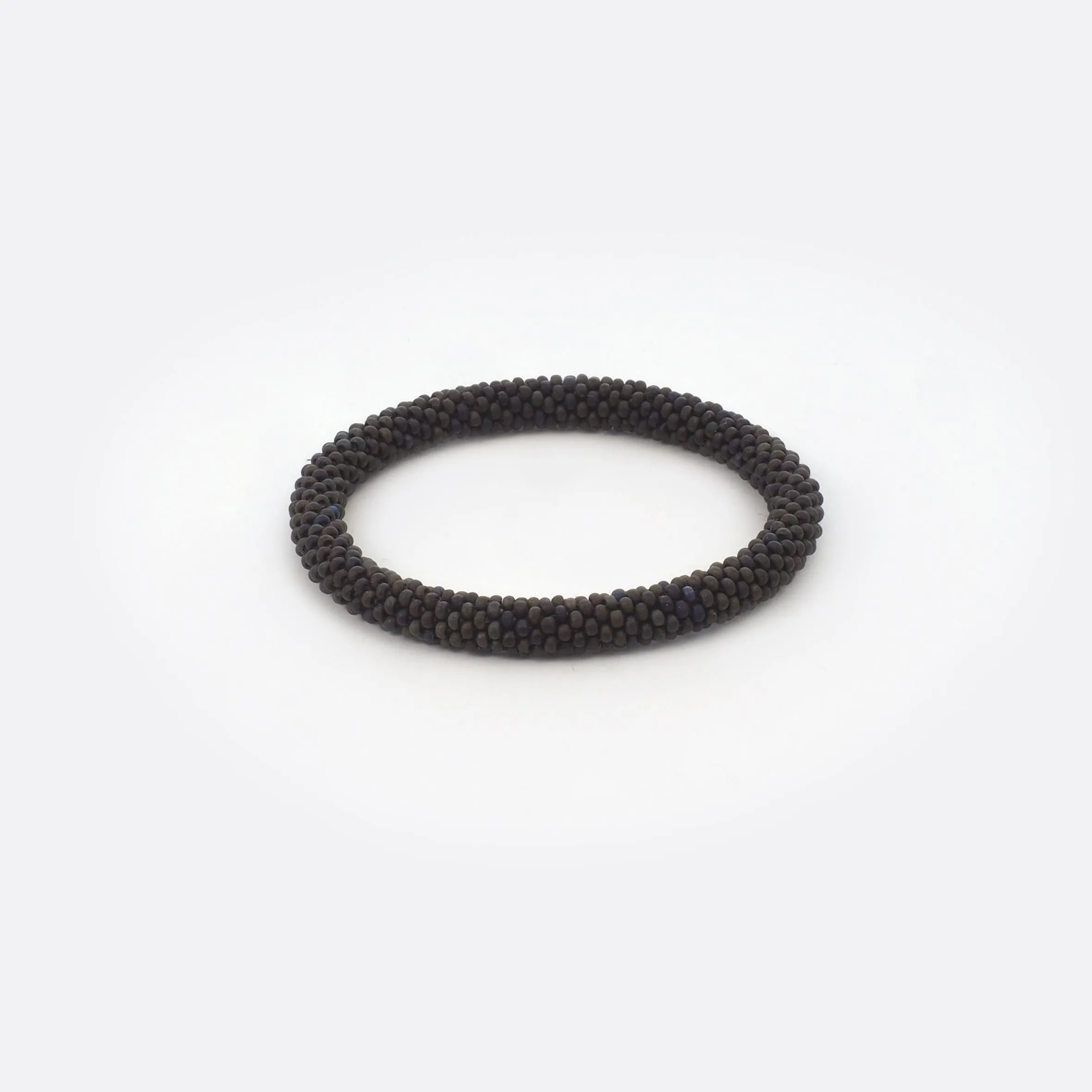 Beaded Bracelet - Dark Grey Mat