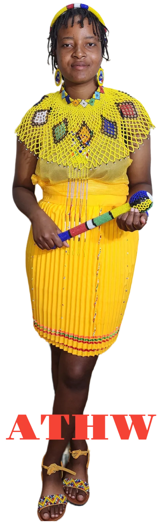 Beaded knobkerrie