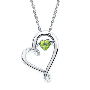 Ben Garelick "Shimmering Heart" Peridot Heart Pendant