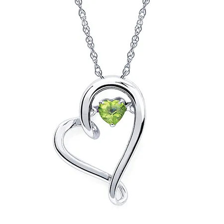 Ben Garelick "Shimmering Heart" Peridot Heart Pendant