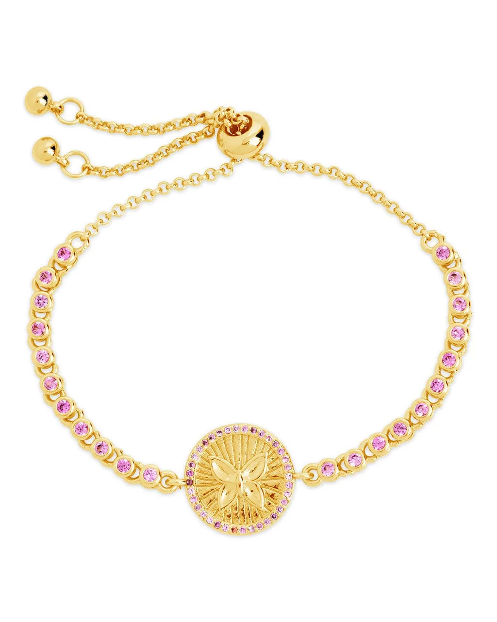 Bindi CZ Butterfly Bolo Bracelet