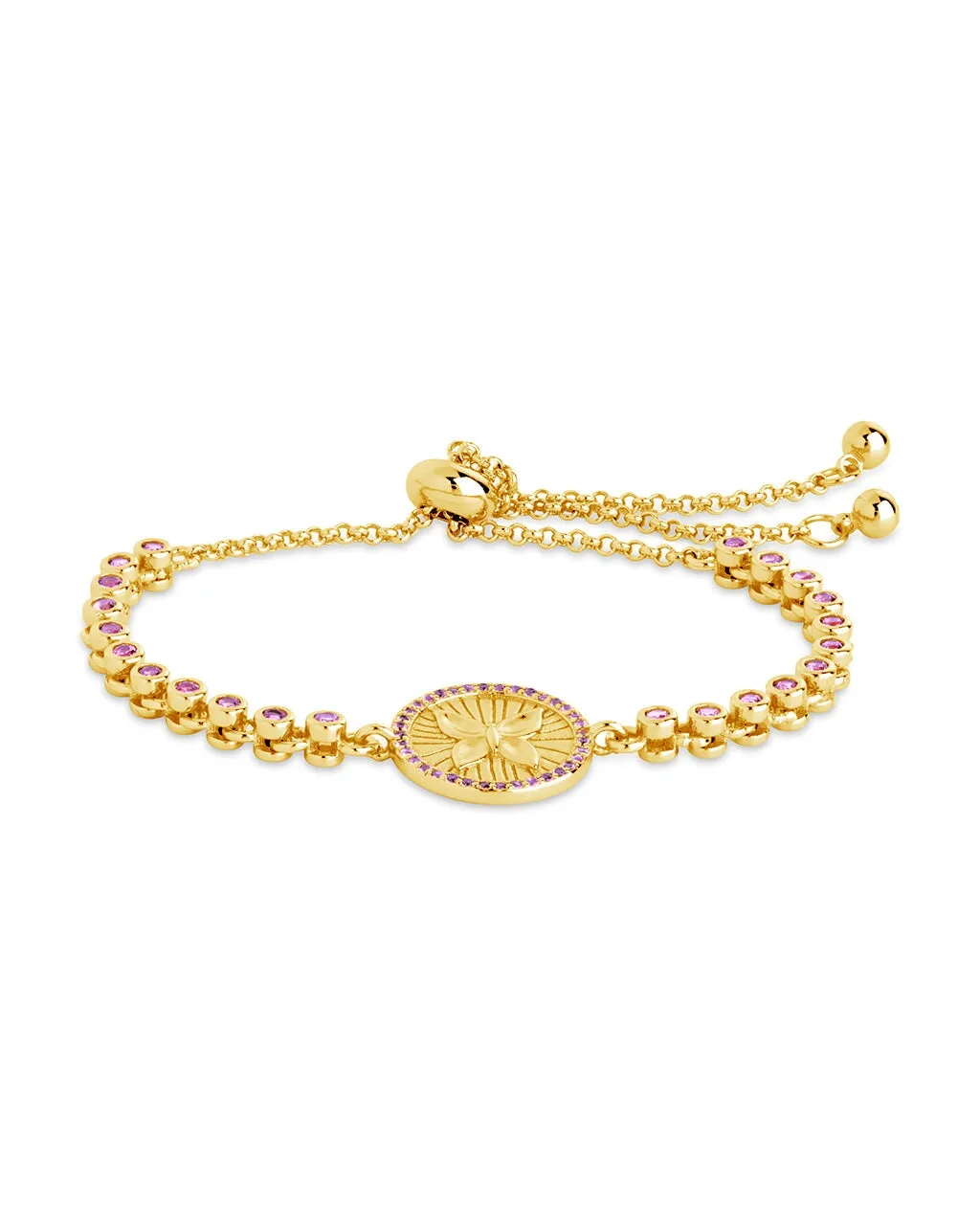 Bindi CZ Butterfly Bolo Bracelet