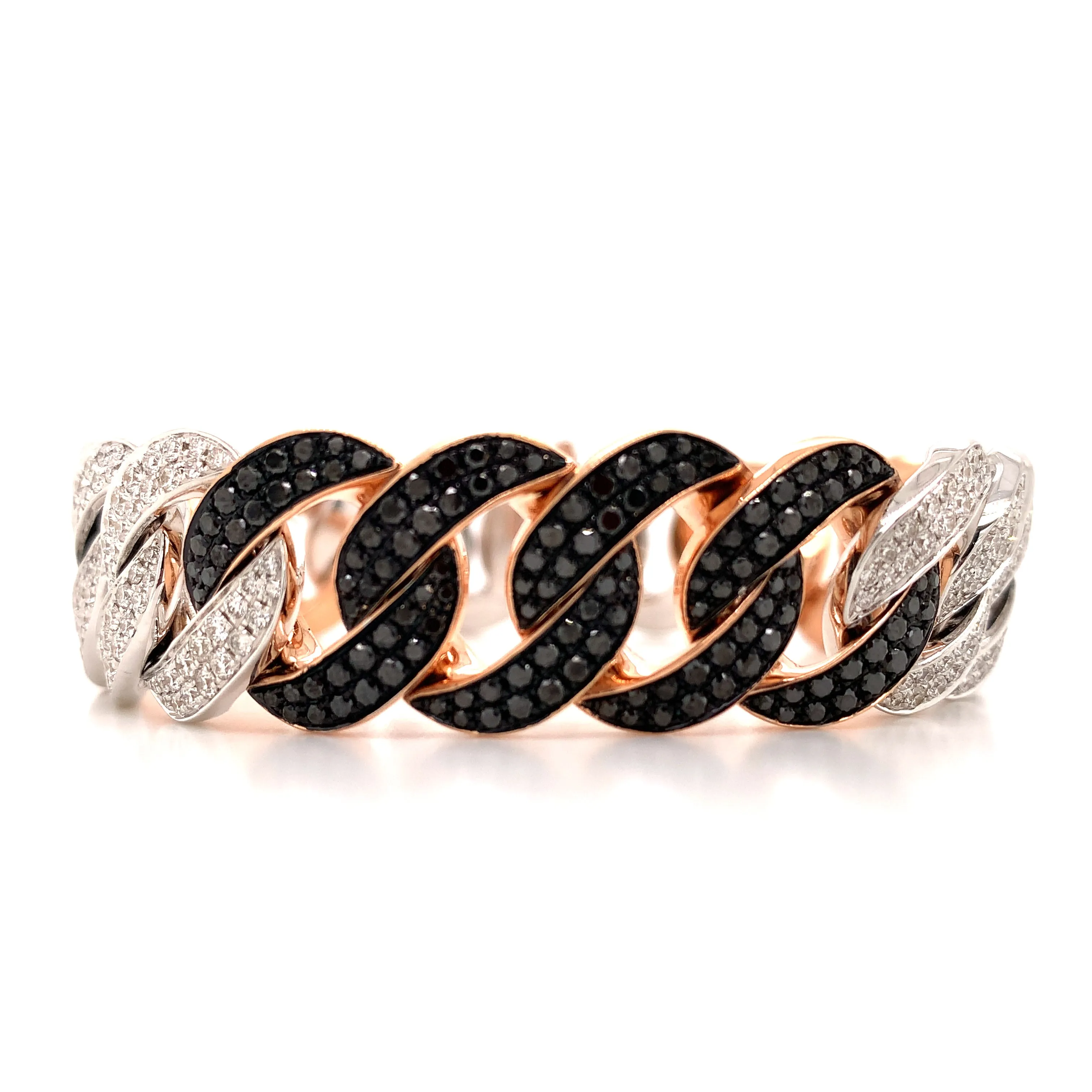 Black & Diamond 8.57CT T.W. Pave Link Bracelet