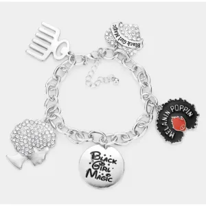 Black Girl Magic Charm Braclet