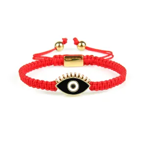Black Gold Evil Eye Red String Protection Bracelet