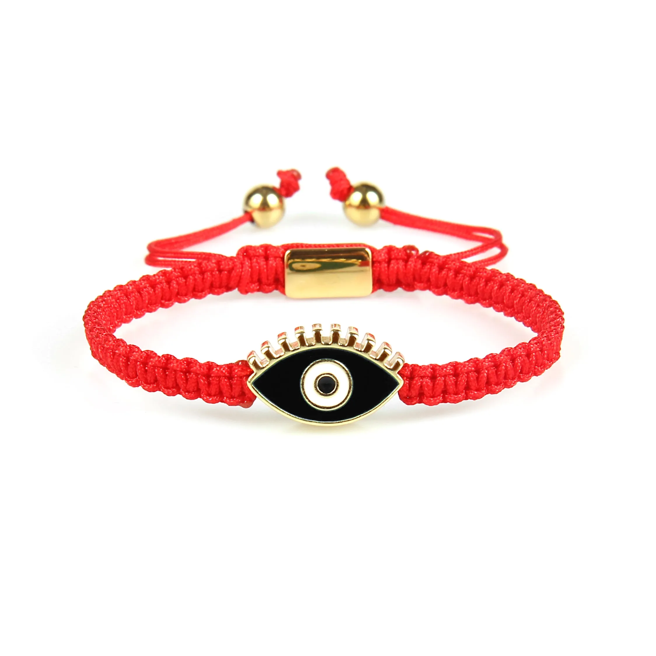 Black Gold Evil Eye Red String Protection Bracelet