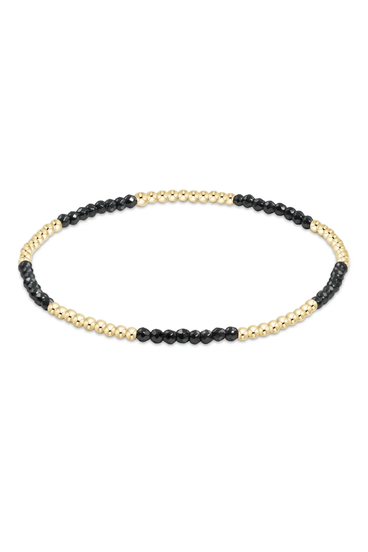 Blissful 2mm bracelet- Faceted Hematite