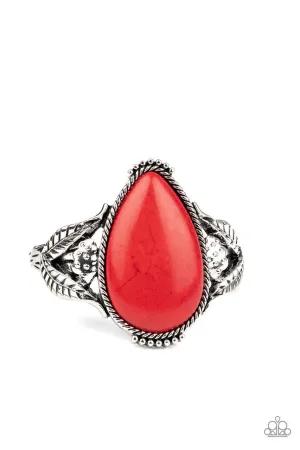 Blooming Oasis Red Paparazzi Bracelet