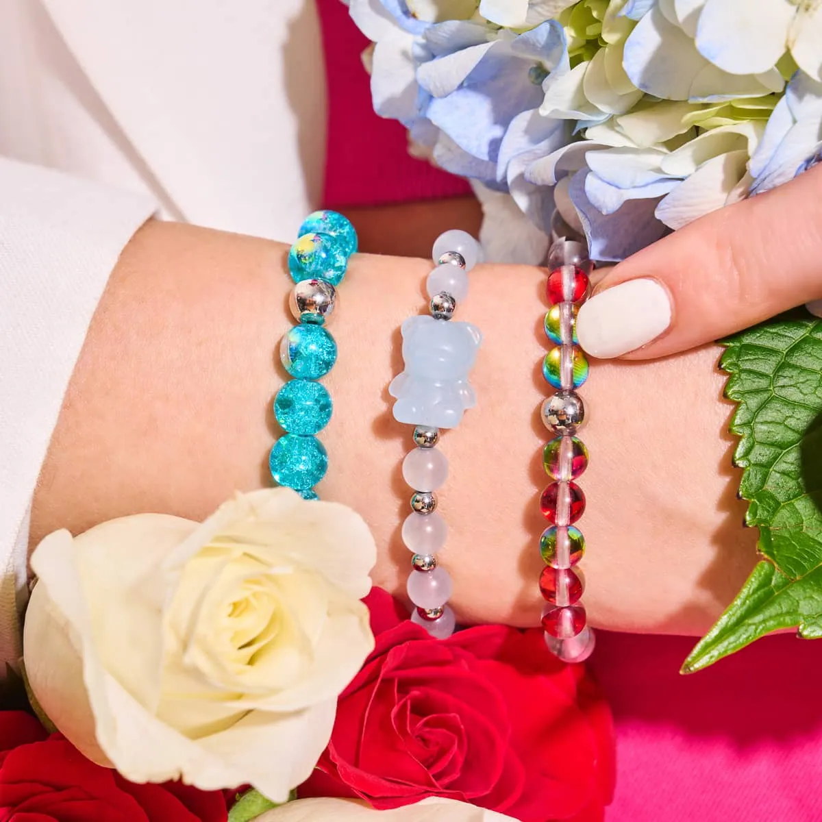 Blue Curacao | .925 Sterling Silver | Bubble Glass Bracelet