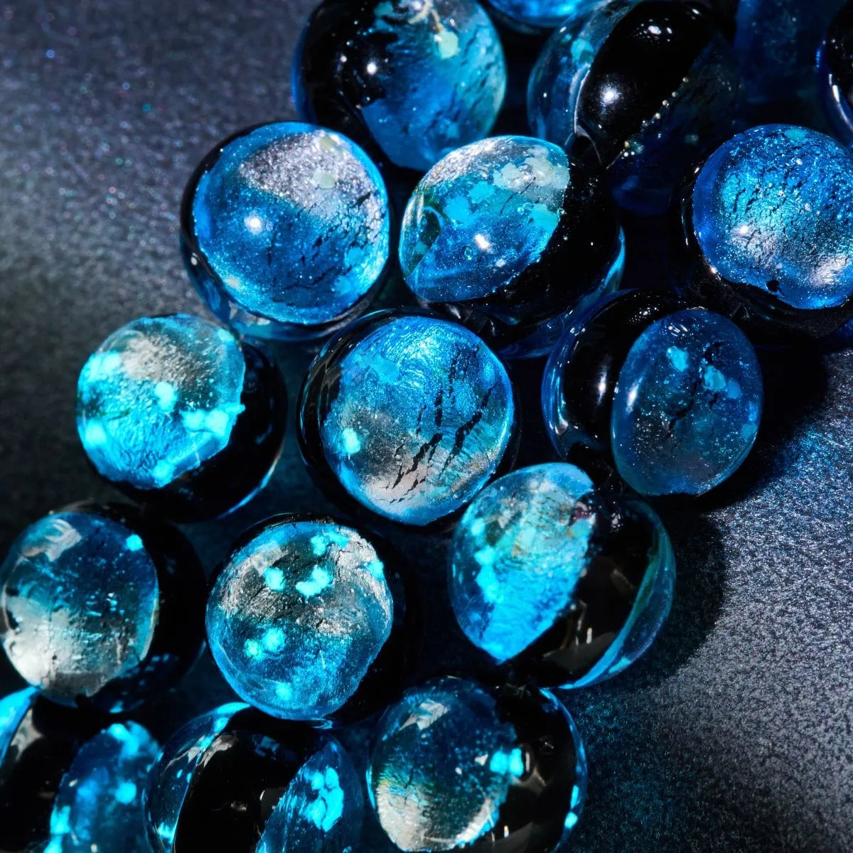Blue Eclipse | .925 Sterling Silver | Lunar Glass Bracelet