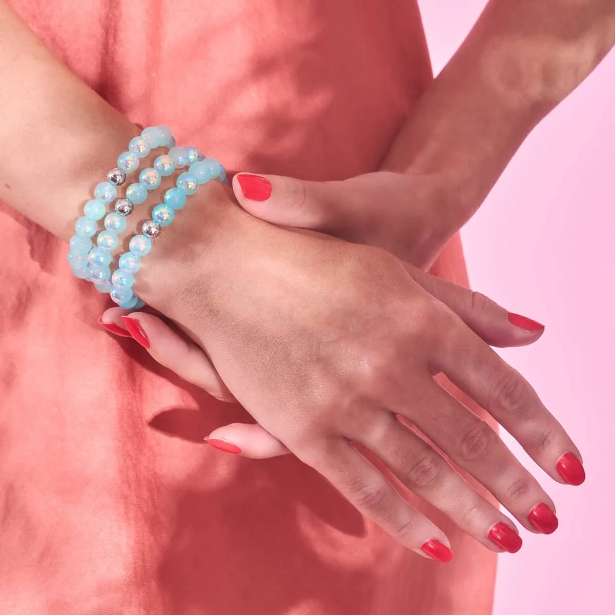 Blue Kiwi | .925 Sterling Silver | Bubble Glass Bracelet