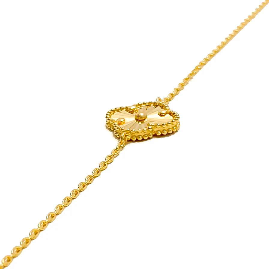 Bold Clover 21k Gold Bracelet