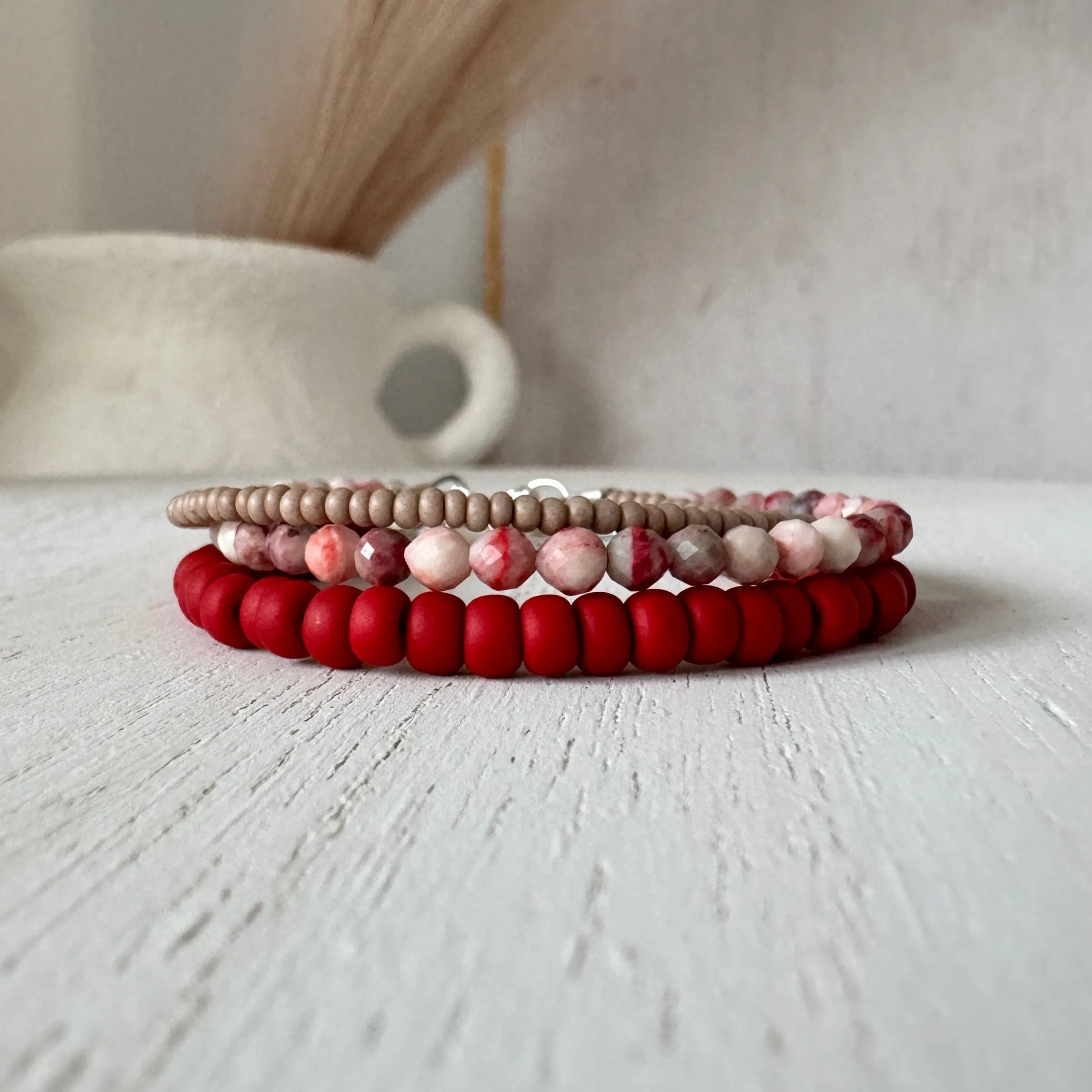 Boy’s Valentines Day Chocolate Covered Strawberry Bracelet Set