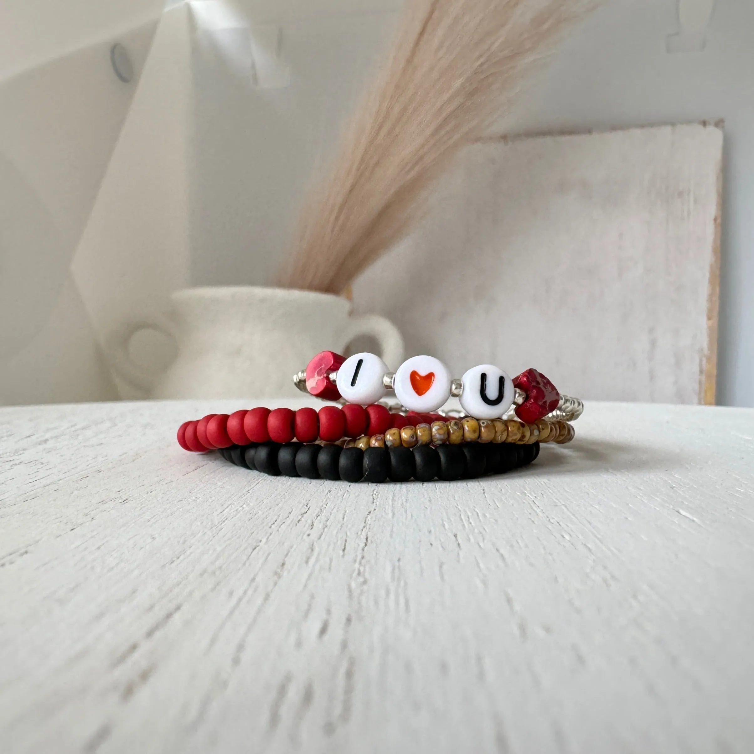 Boy’s Valentines Day Chocolate Covered Strawberry Bracelet Set