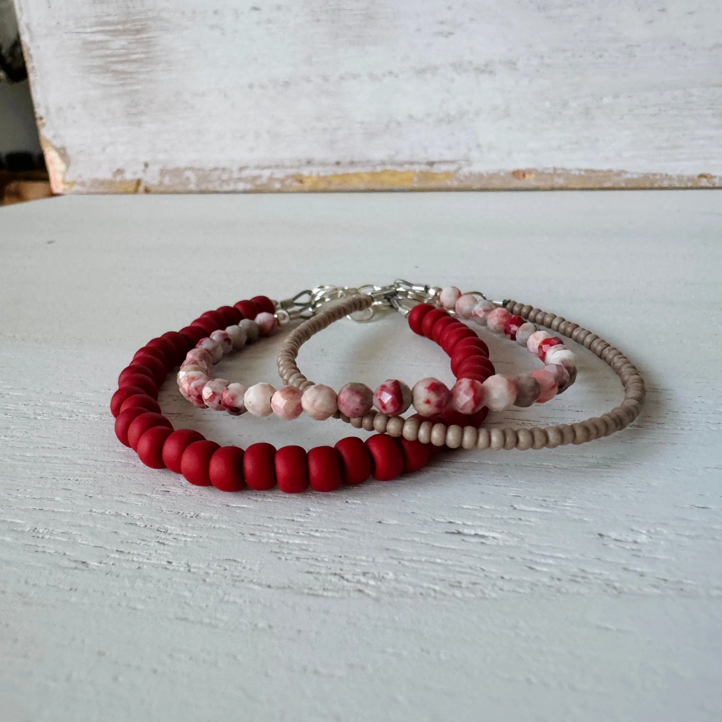 Boy’s Valentines Day Chocolate Covered Strawberry Bracelet Set