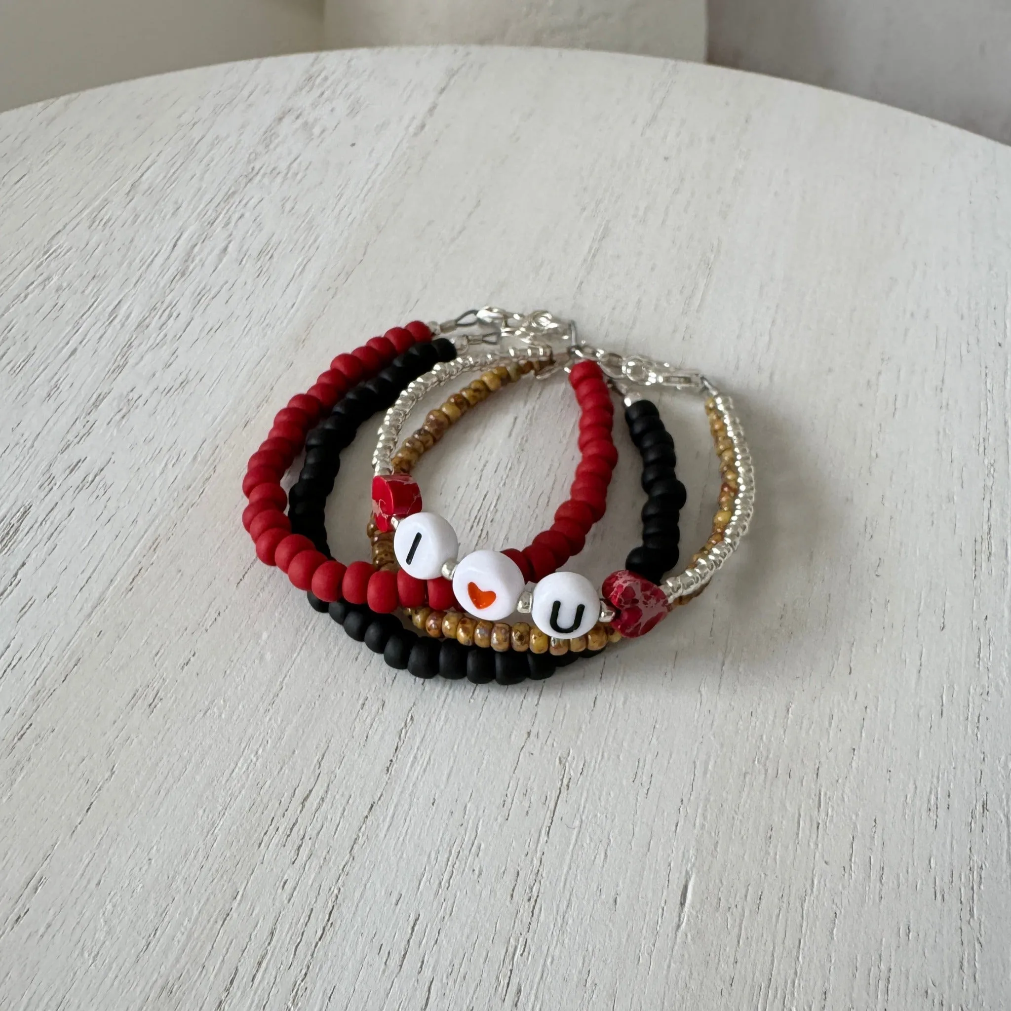 Boy’s Valentines Day Chocolate Covered Strawberry Bracelet Set