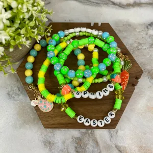 Bracelet - Clay   Bead - Easter Mix #7