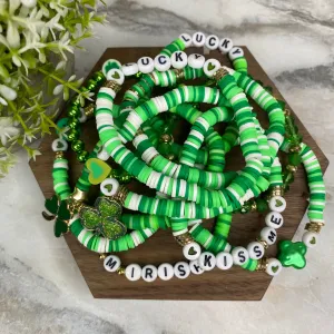 Bracelet - Clay   Bead - St. Patrick’s Day Mix
