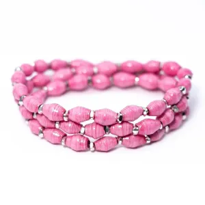 Bracelet -  Cotton Candy Triple Wrap Solid