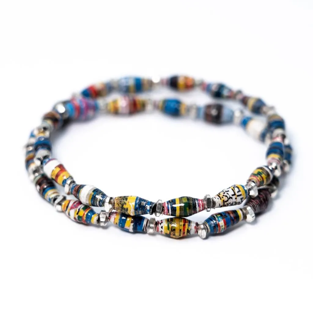 Bracelet -  Lamu Double Wrap Multi