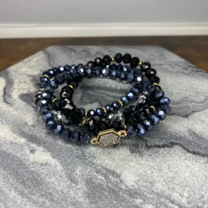 Bracelet Pack - Druzy Bead - Black
