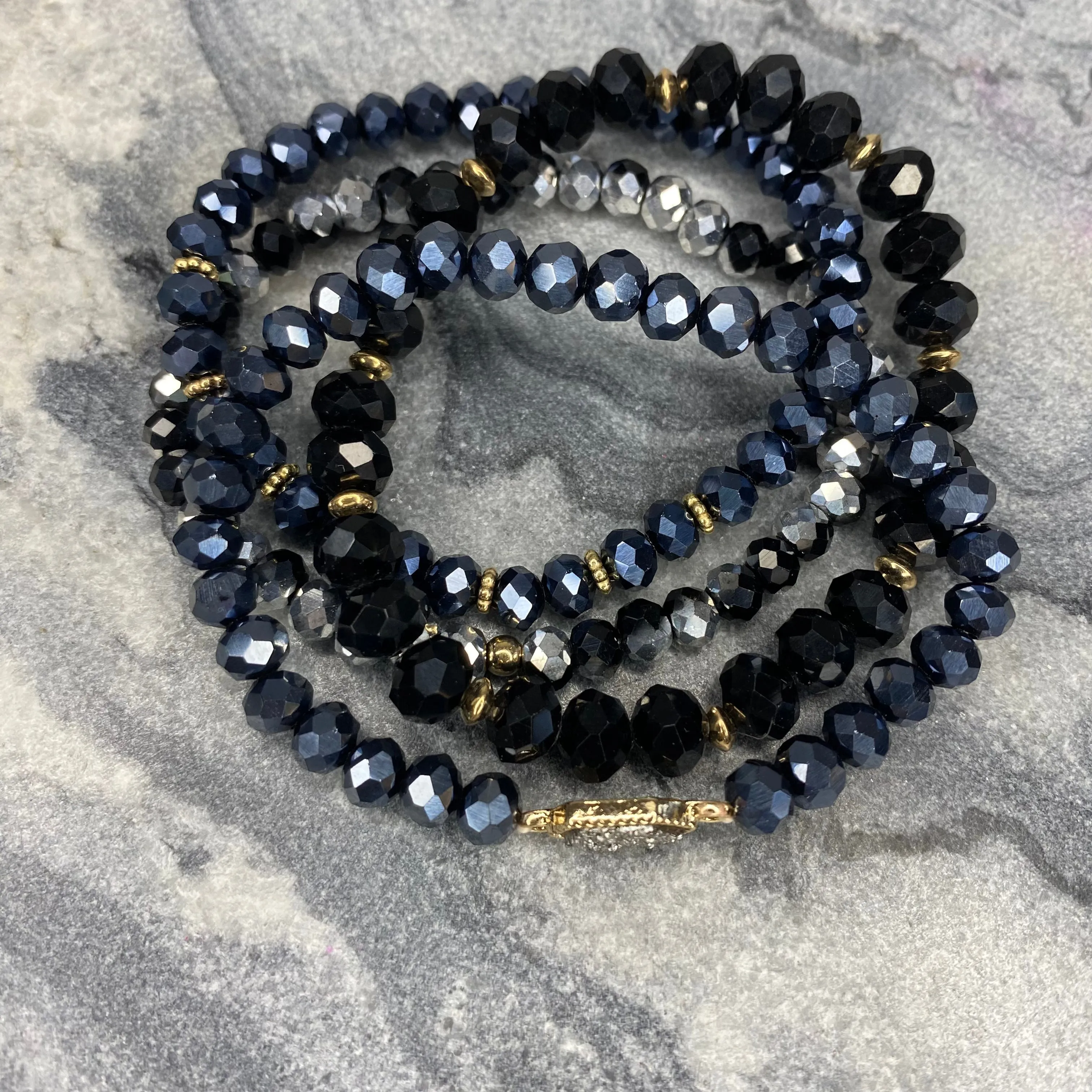Bracelet Pack - Druzy Bead - Black