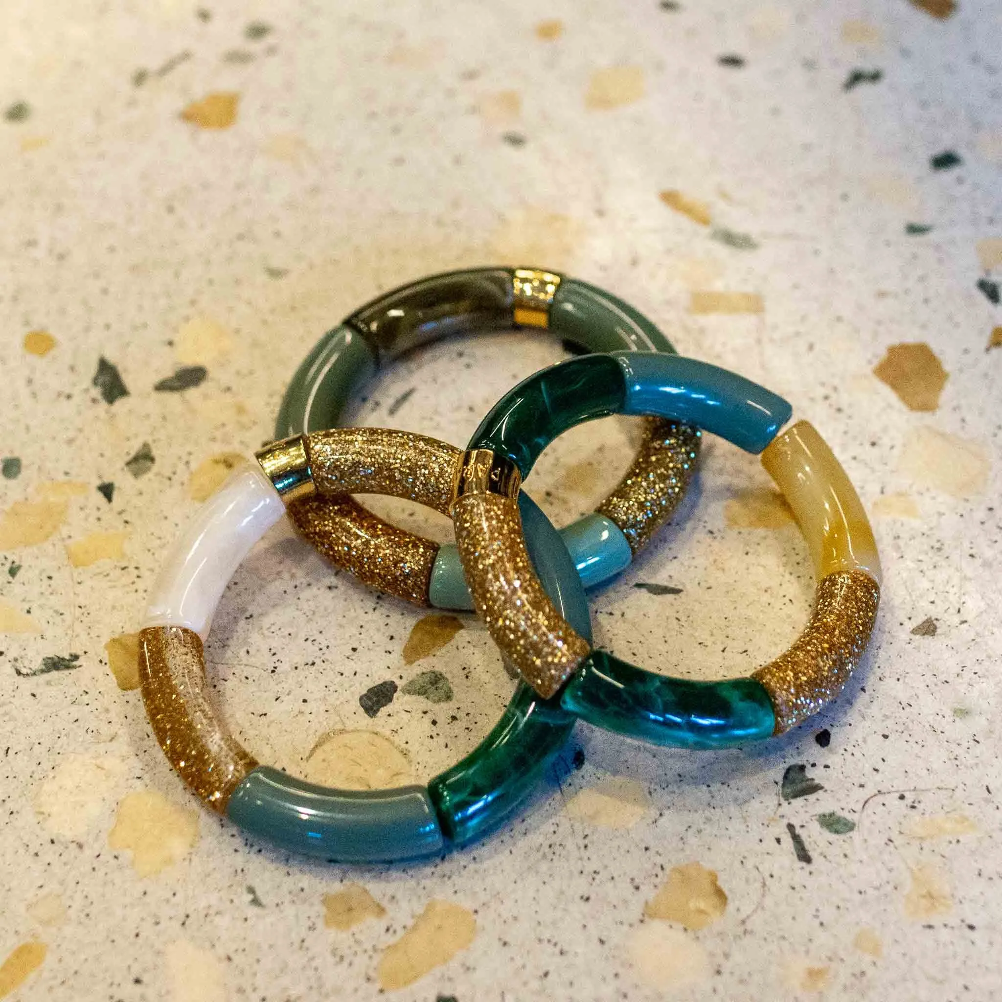 BRACELET PIPOCA VERDE-OURO 2