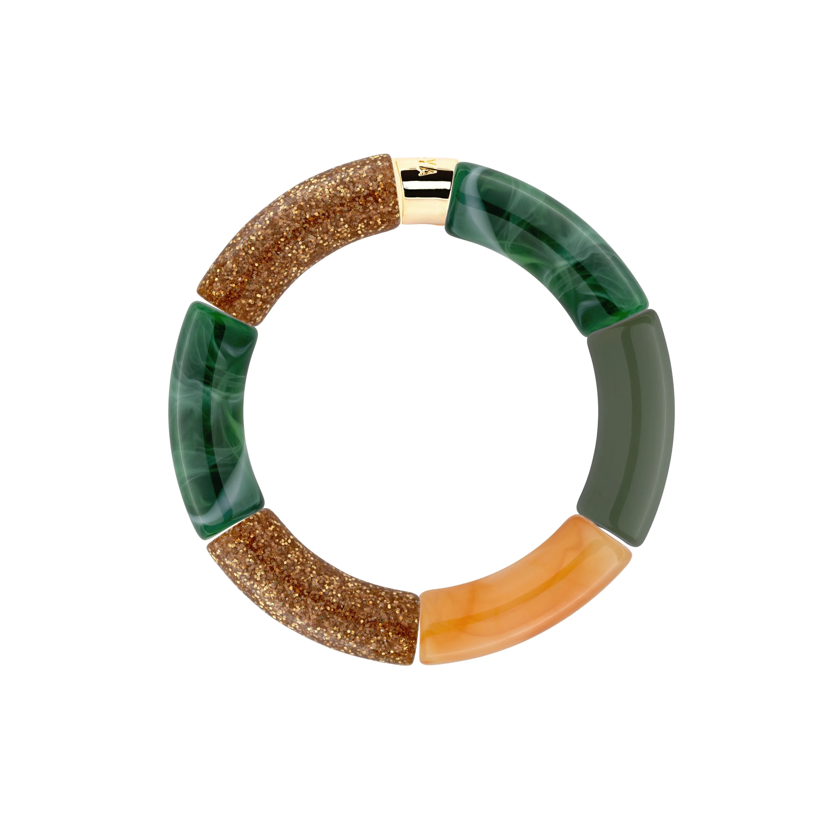 BRACELET PIPOCA VERDE-OURO 2