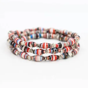Bracelet -  Racing Stripes Triple Wrap Multi