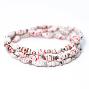 Bracelet -  Strawberry Swirl Triple Wrap Multi