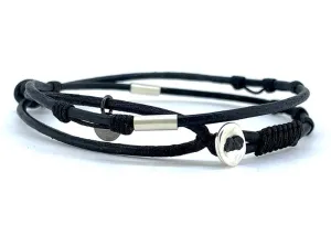 Bracelet wrap cordon noir | L'Songe