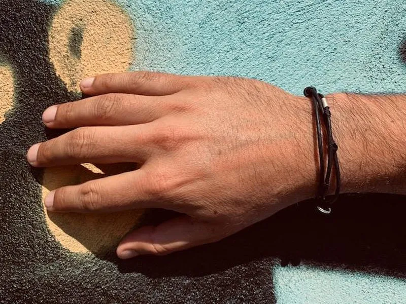Bracelet wrap cordon noir | L'Songe