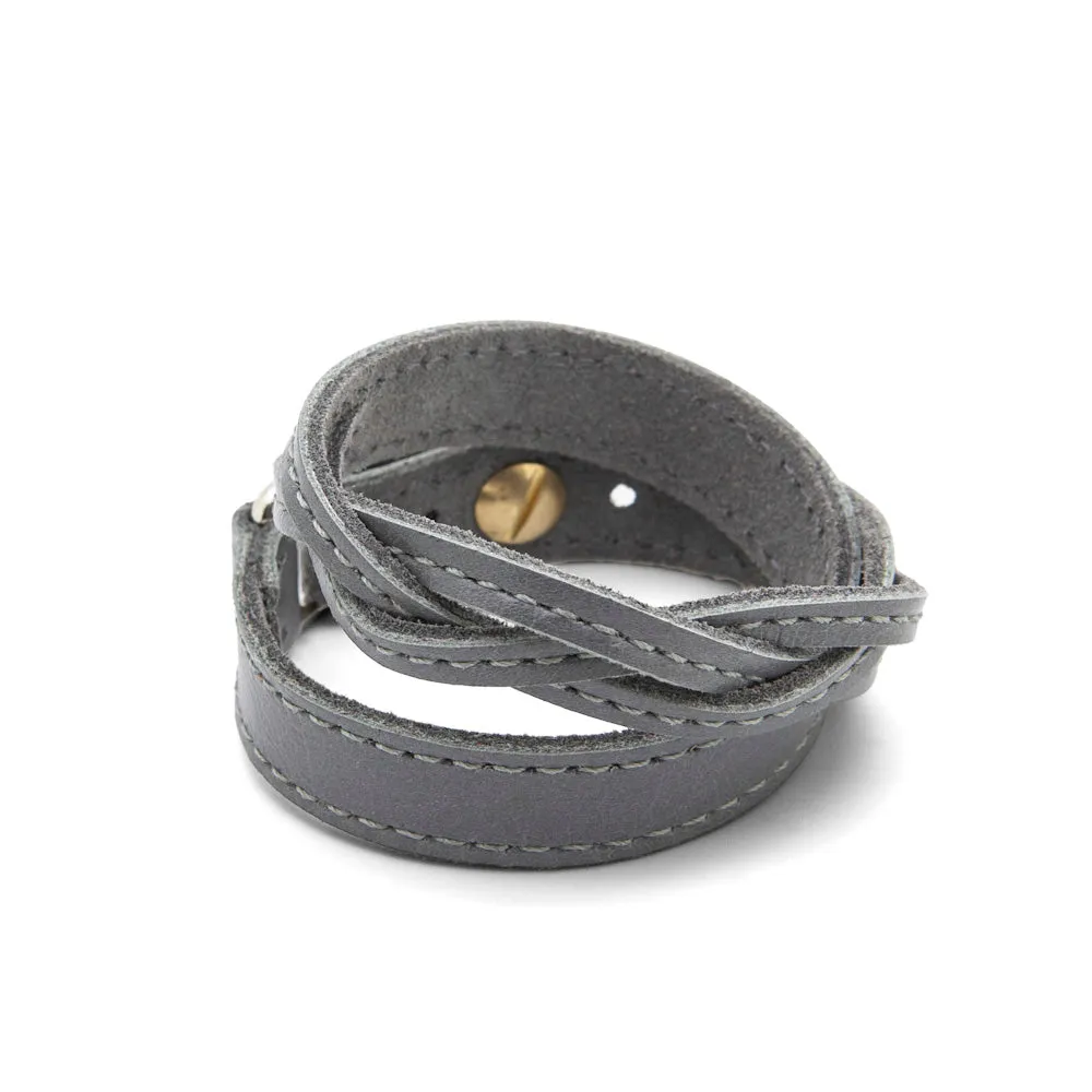 Braided TWIST Cuff – Grey