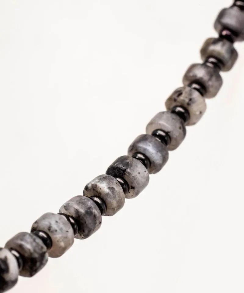 Brontide 4mm Beaded Bracelet in Spectrolite & Black