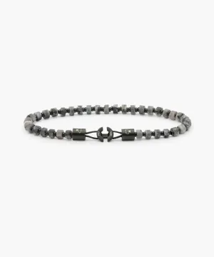 Brontide 4mm Beaded Bracelet in Spectrolite & Black