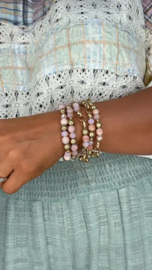 Brynn Bracelet Stack, Pink