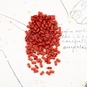 Burnt Sienna Half Tila Beads