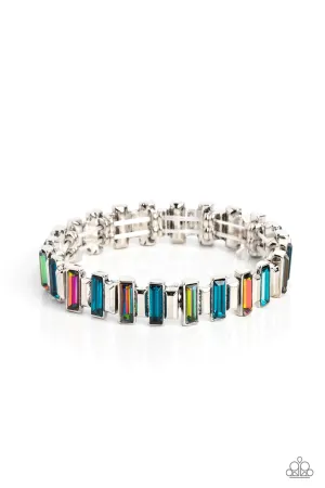 BURSTING the Midnight Oil - Multi - Rhinestone Stretchy Paparazzi Bracelet