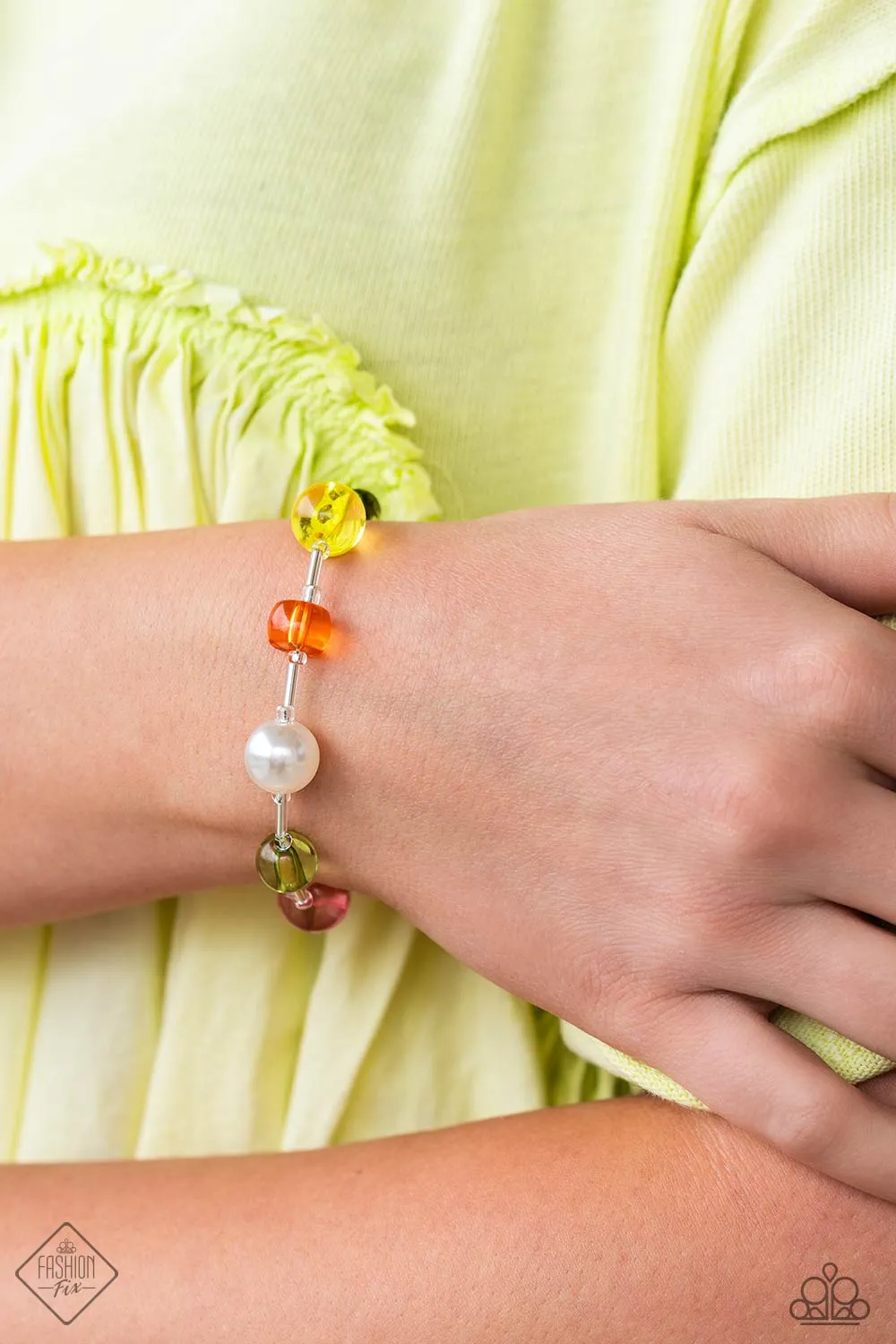 Candid Collector - Multi - Colored Bead Paparazzi Stretchy Bracelet - October 2023 Sunset Sightings