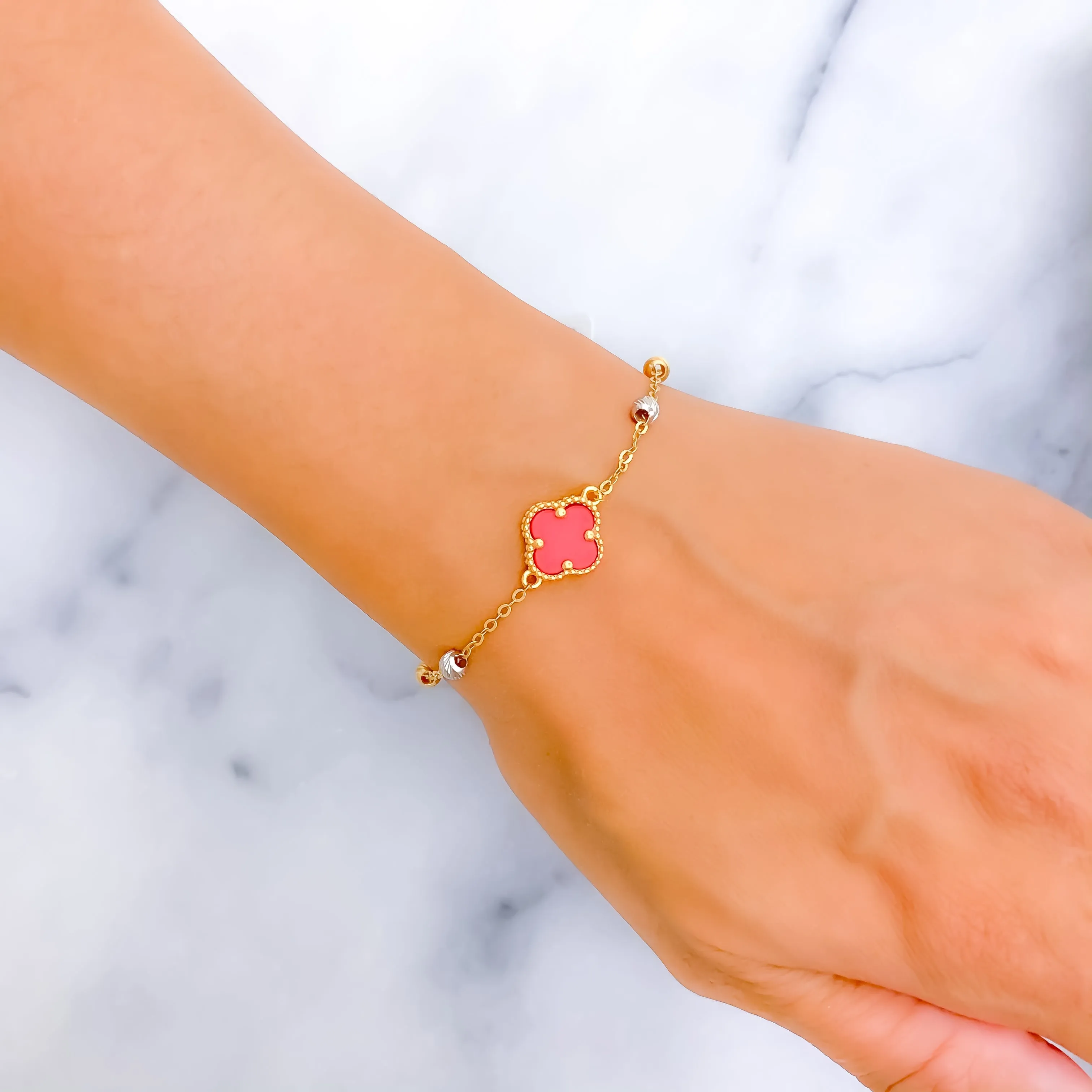 Captivating Two-Tone 21k Gold Bracelet