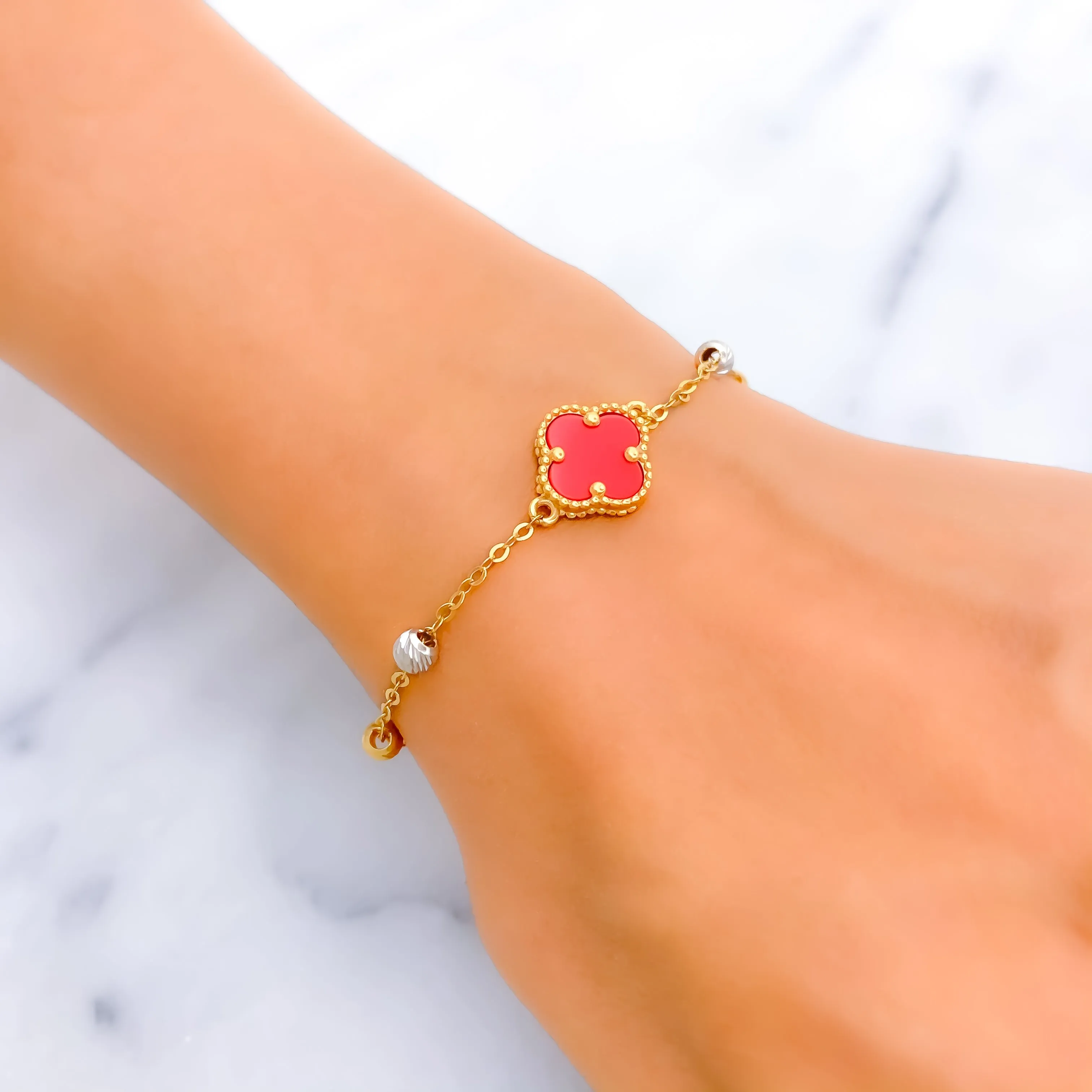 Captivating Two-Tone 21k Gold Bracelet