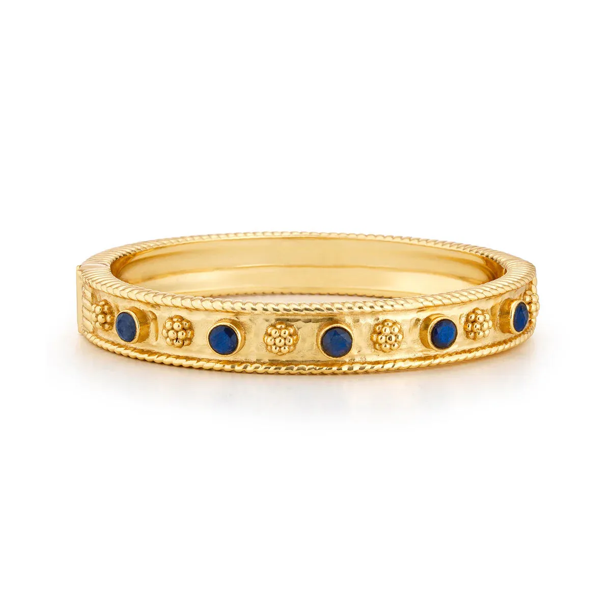 Capucine de Wulf Berry Gem Classic Hinged Bangle - Blue Laboradorite