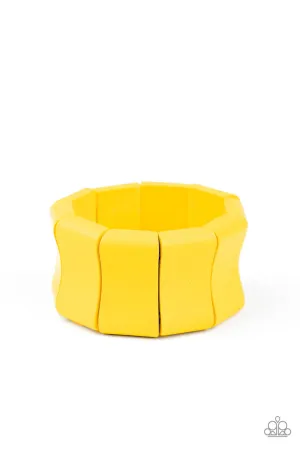 Caribbean Couture Yellow Paparazzi Bracelet