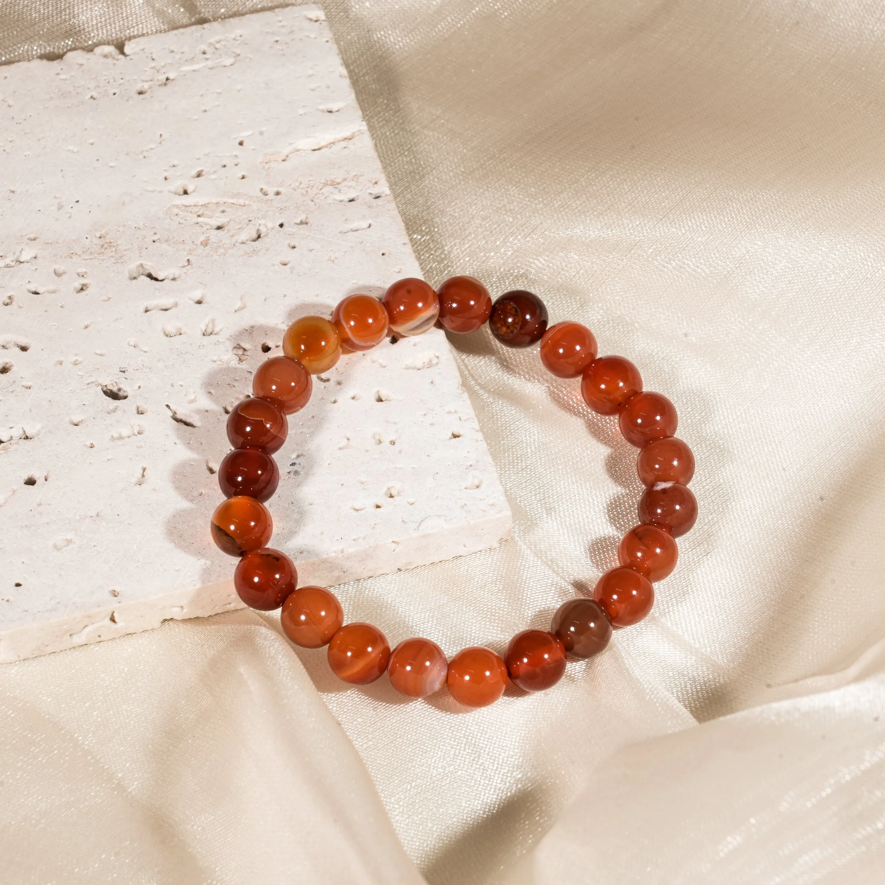 Carnelian Bead Bracelet