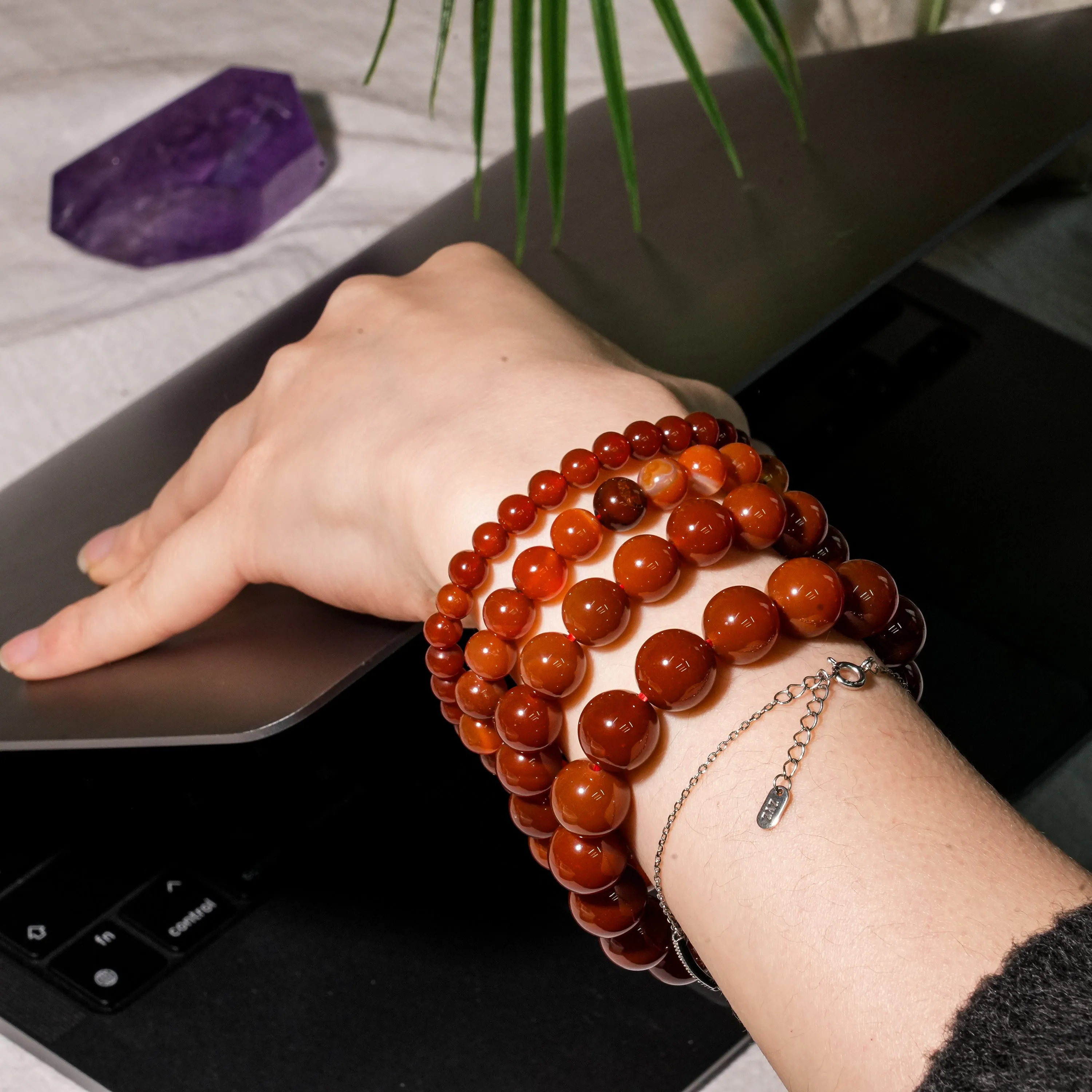 Carnelian Bead Bracelet