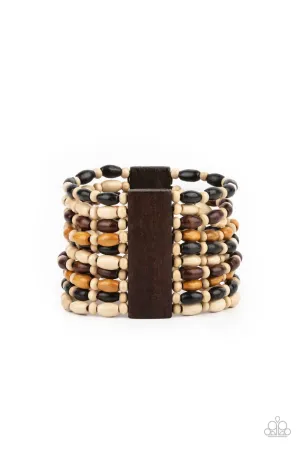 Cayman Carnival - Multi Wooden Paparazzi Bracelet